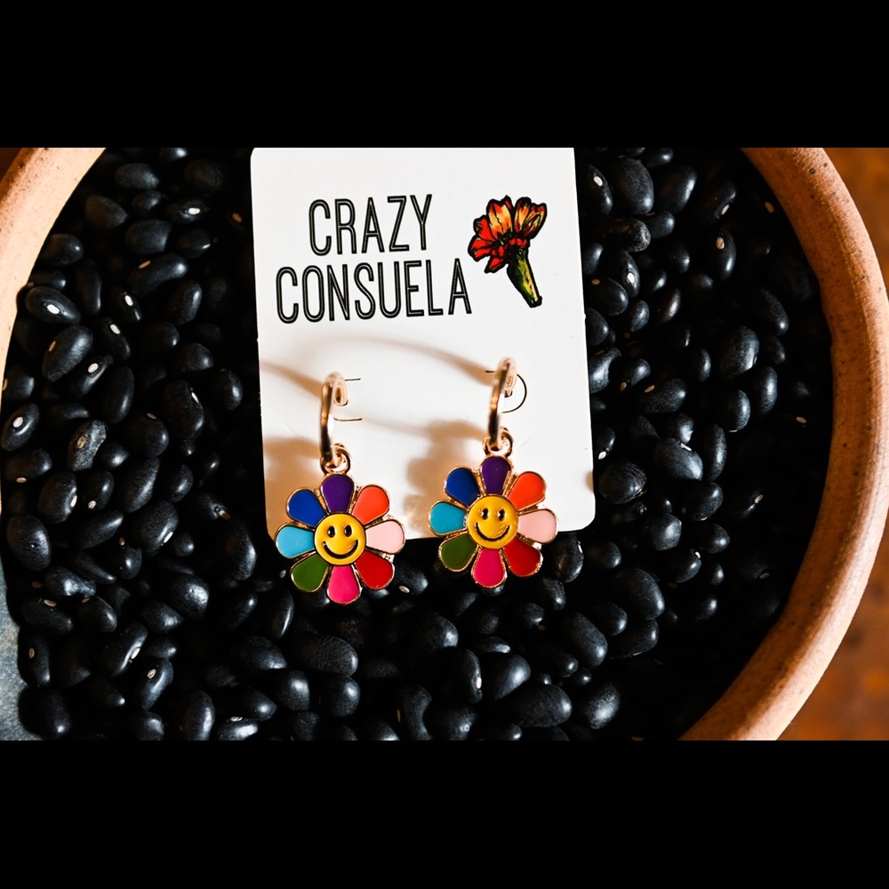 Multi-Color Smiley Earrings